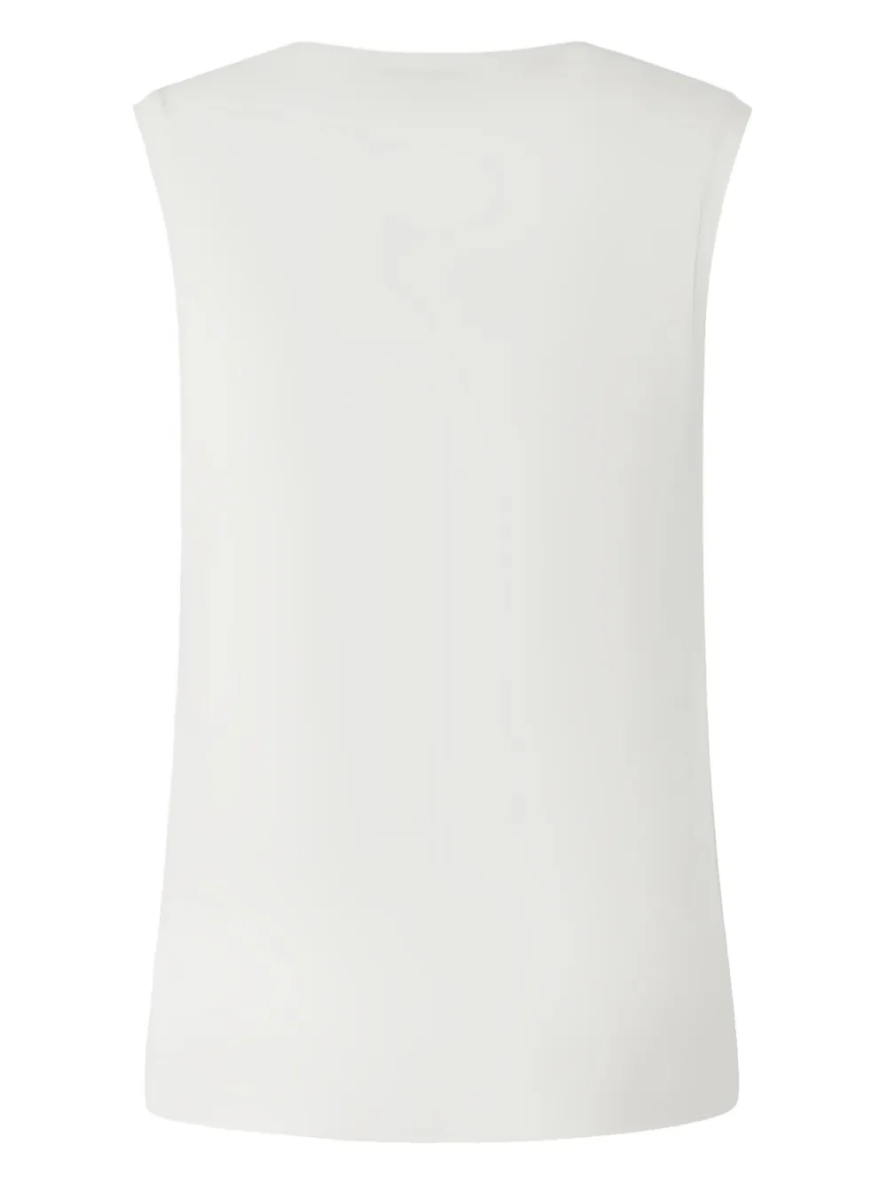 Pinko Sleeveless T-shirt With Heart Embroidery In White