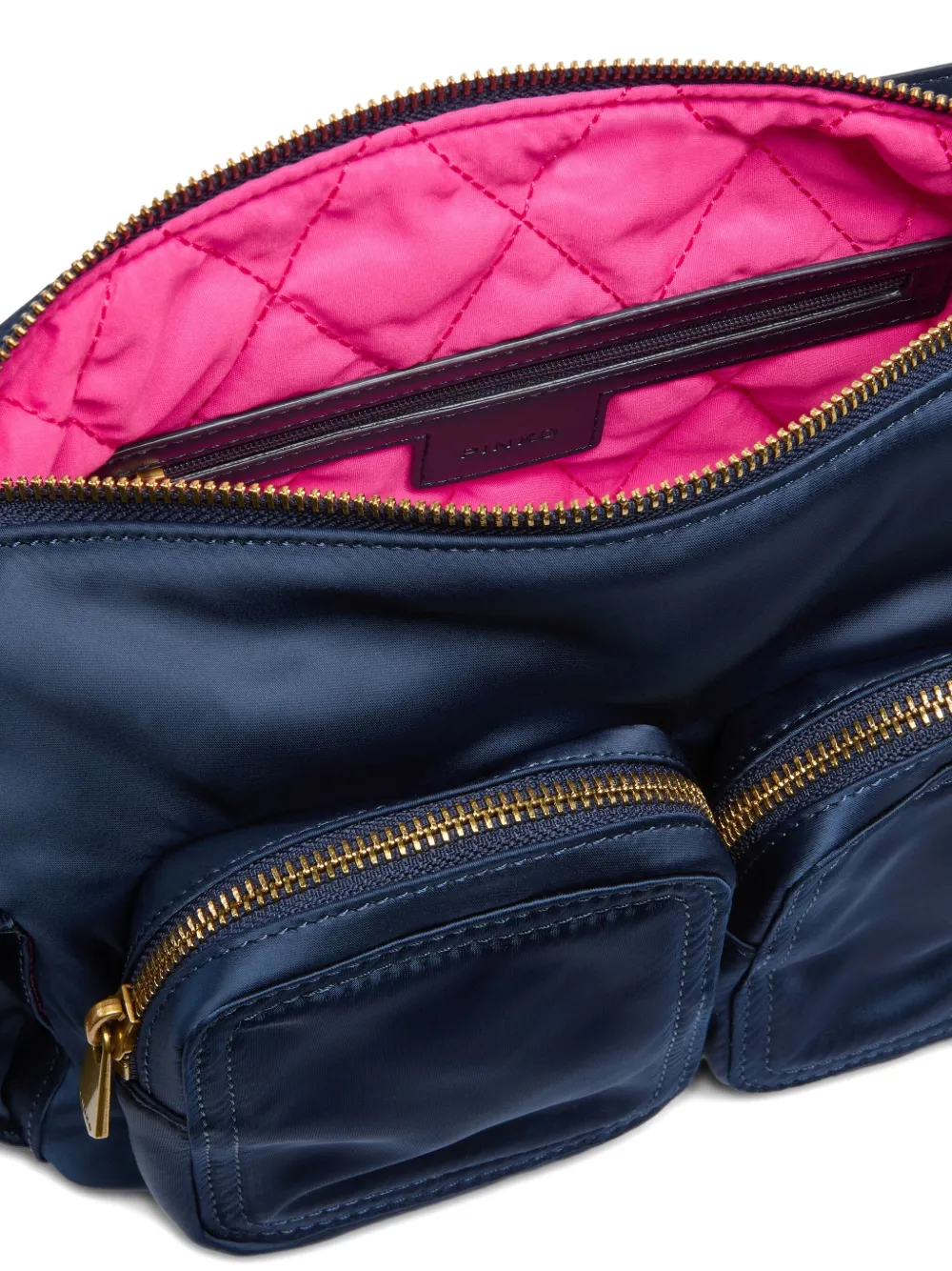 PINKO Schoudertas met dubbele zak en handgreep Blauw