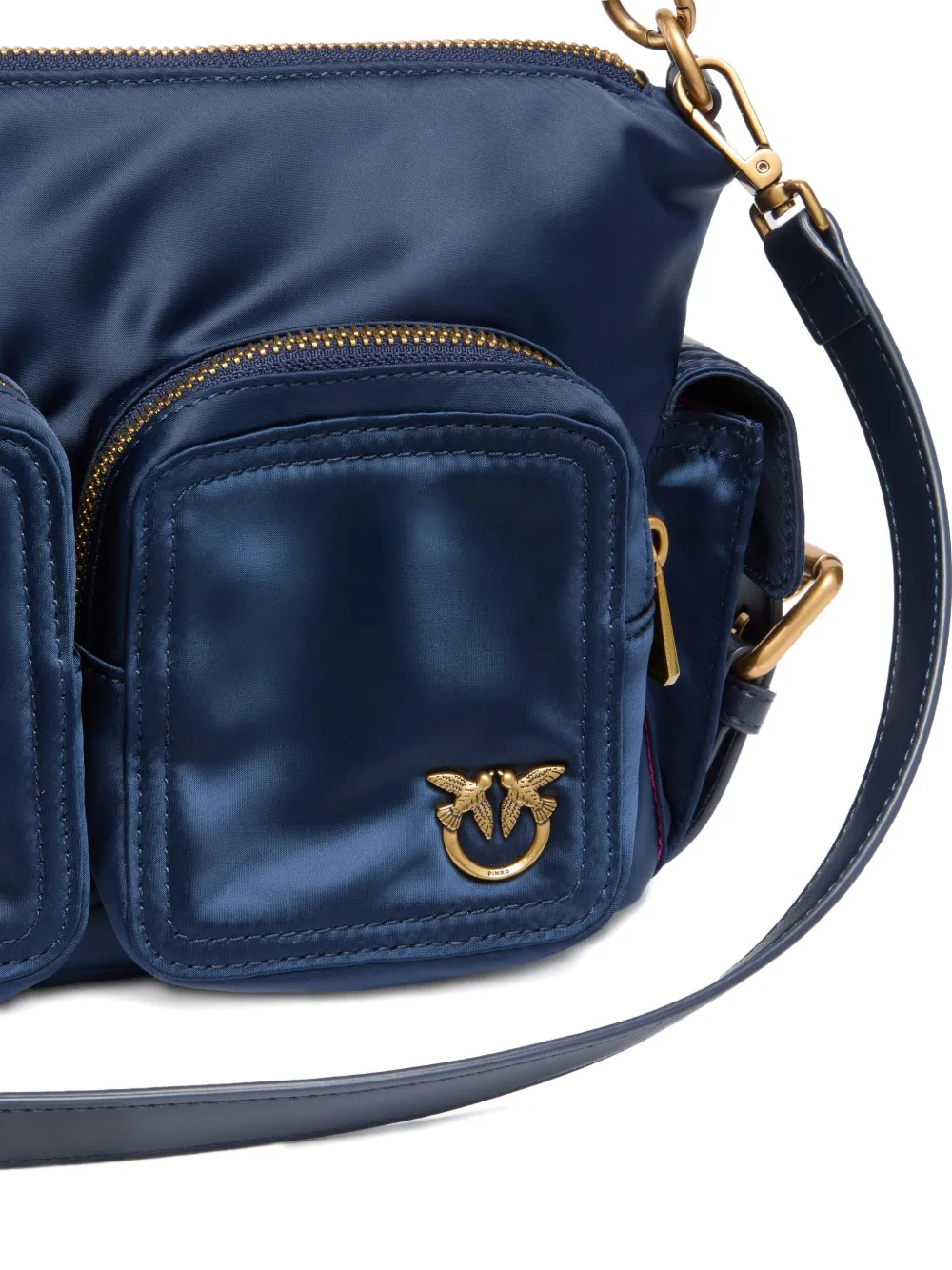PINKO Schoudertas met dubbele zak en handgreep Blauw
