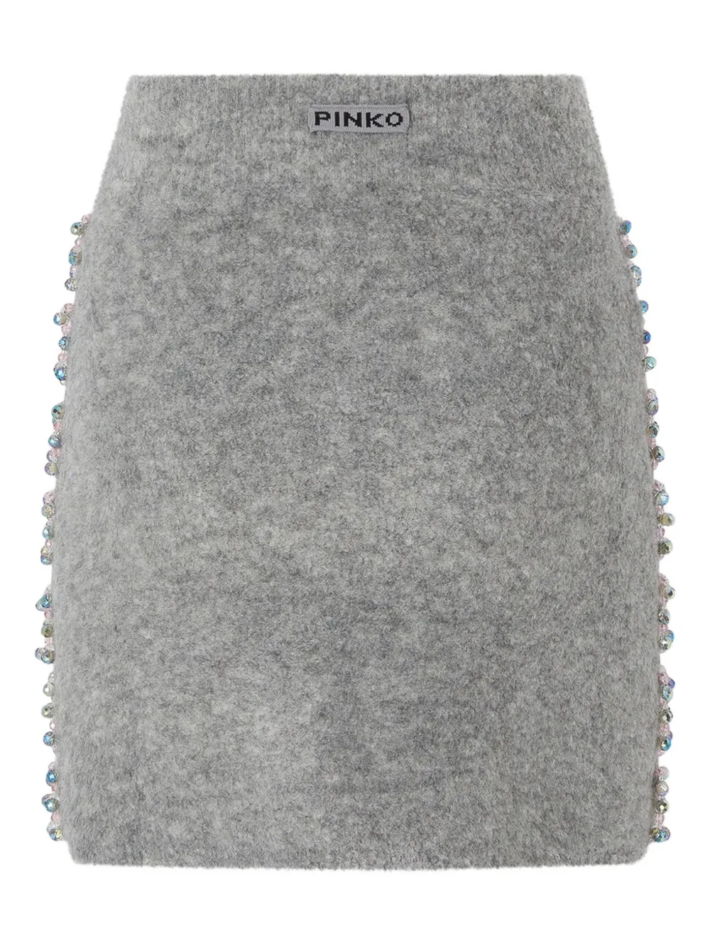 Pinko Believe Embellishment Mini Skirt In Gray