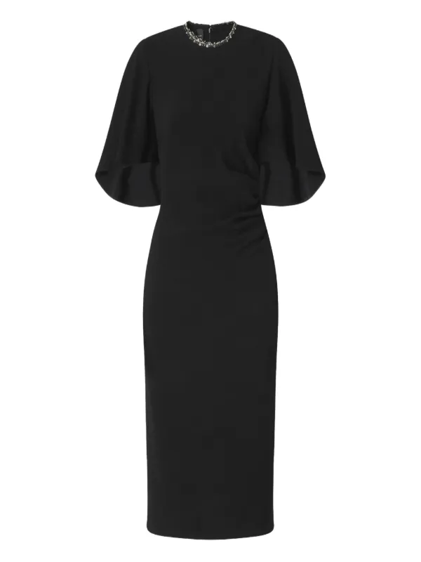 PINKO Scopone Midi Dress | Black | FARFETCH JO