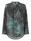 PINKO tie-neck shirt - Grey