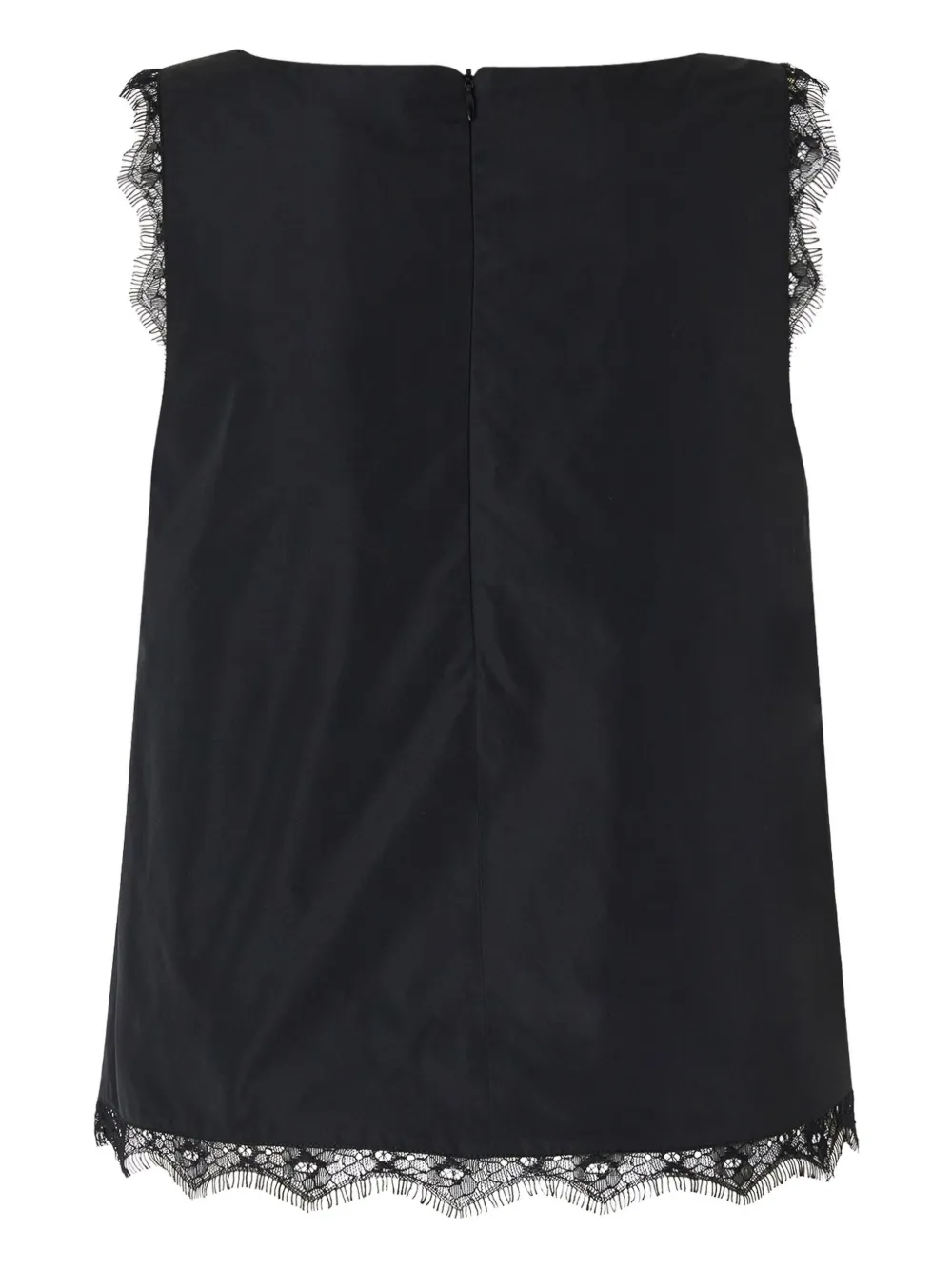 PINKO Top met afwerking van kant - Zwart