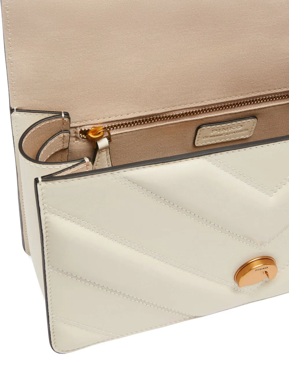 PINKO Gewatteerde crossbodytas verfraaid met vogel Wit