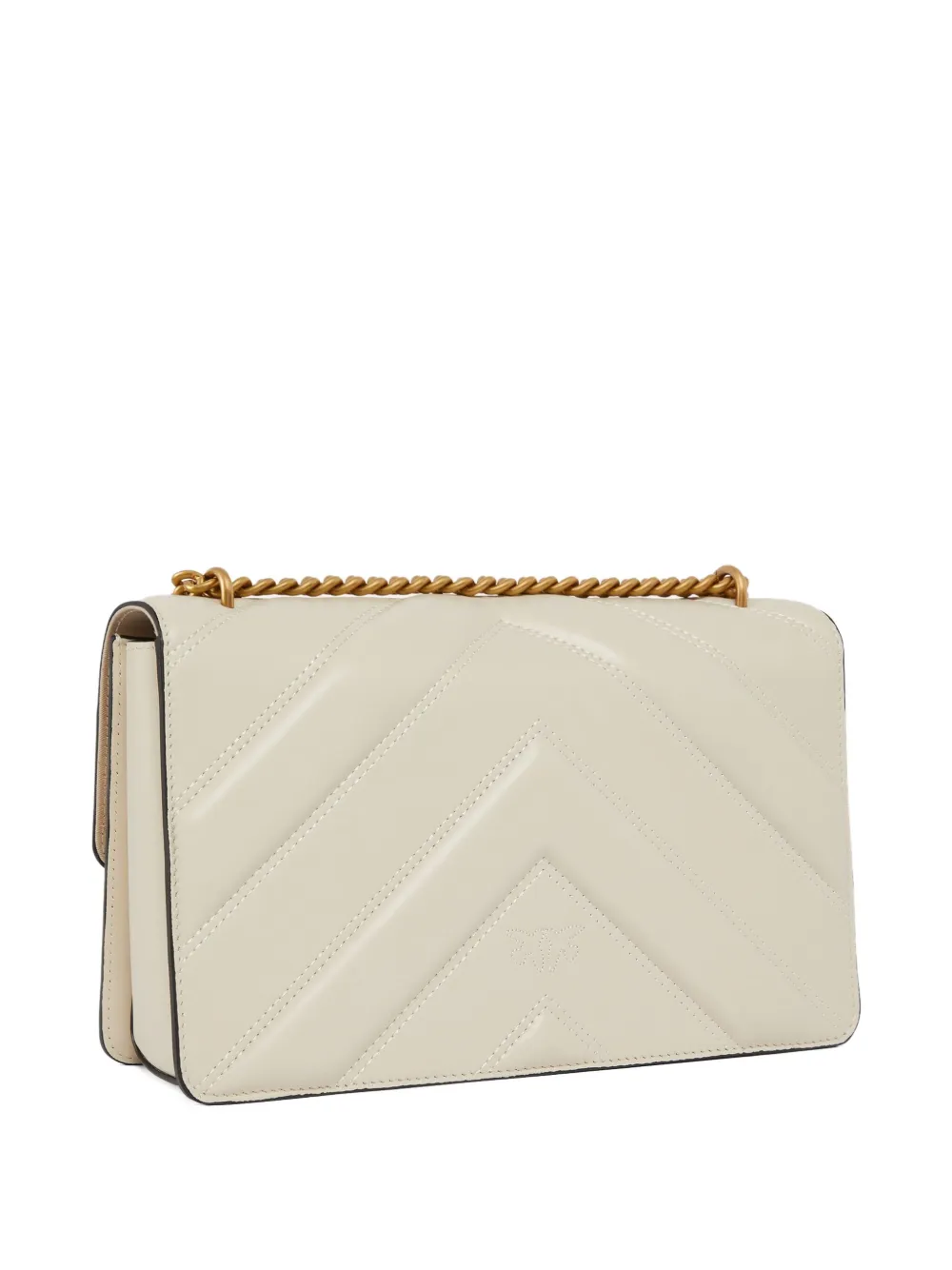 PINKO Gewatteerde crossbodytas verfraaid met vogel Wit