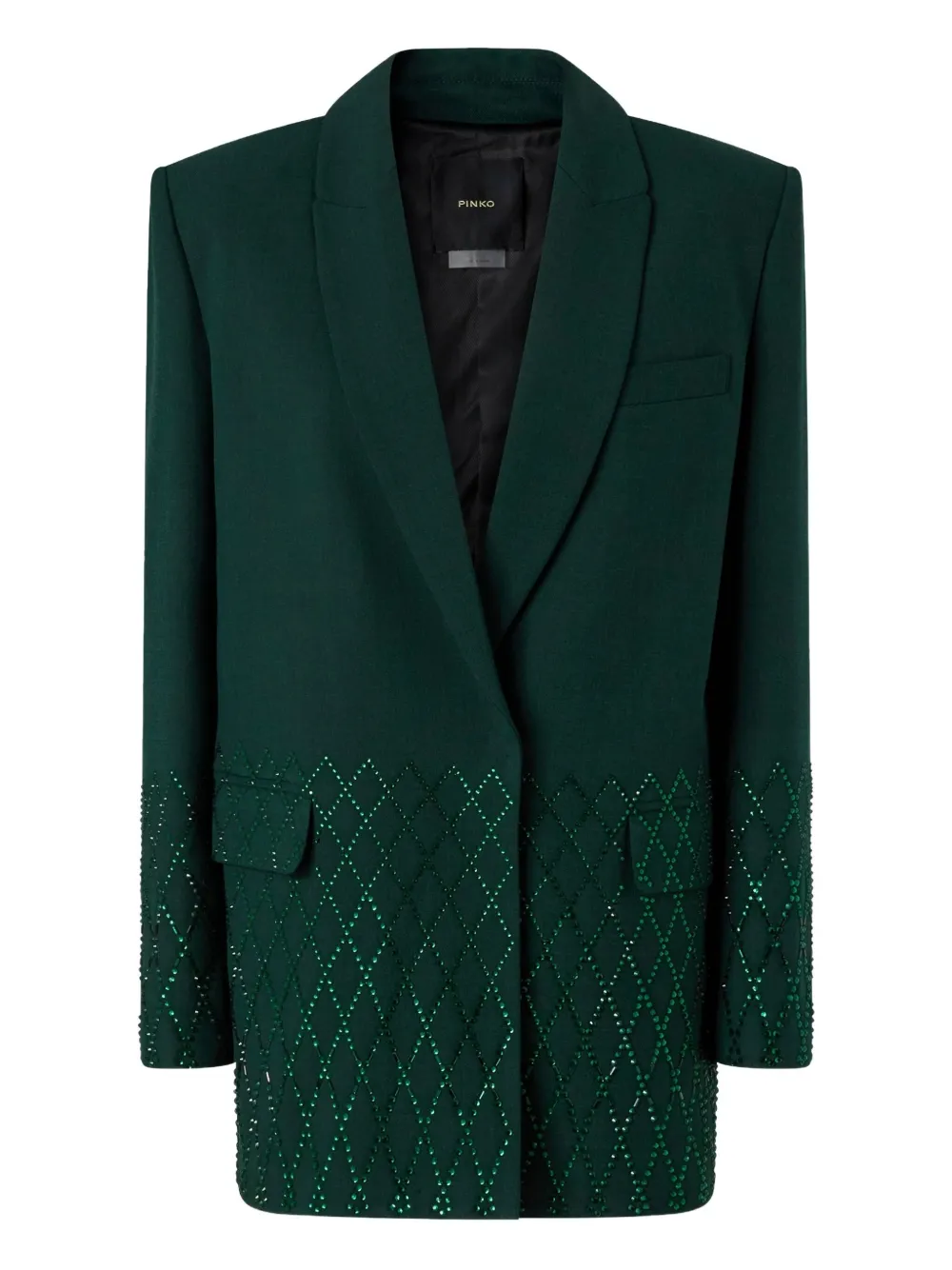 PINKO crystal-embellished blazer | Green | Image 1