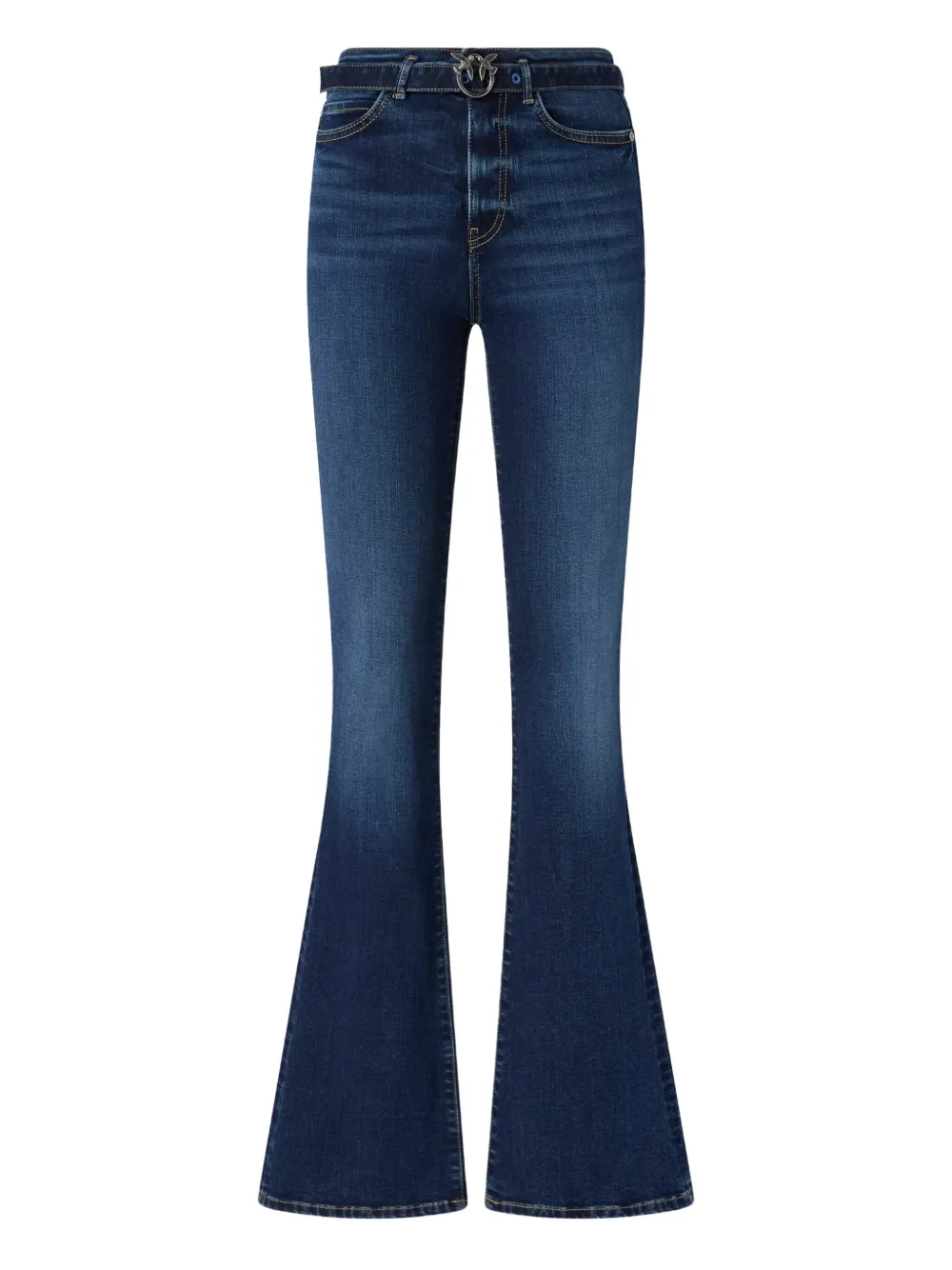 PINKO Flared jeans met borduurwerk Blauw