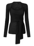 PINKO wrap-effect T-shirt - Black