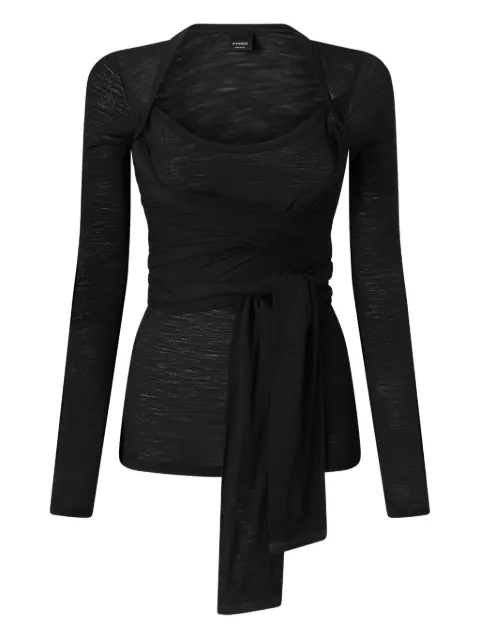 PINKO wrap-effect T-shirt