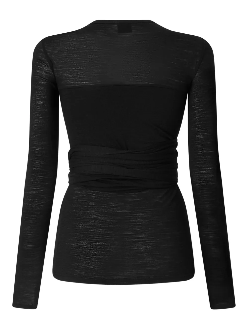 Pinko Wrap-effect T-shirt In Black