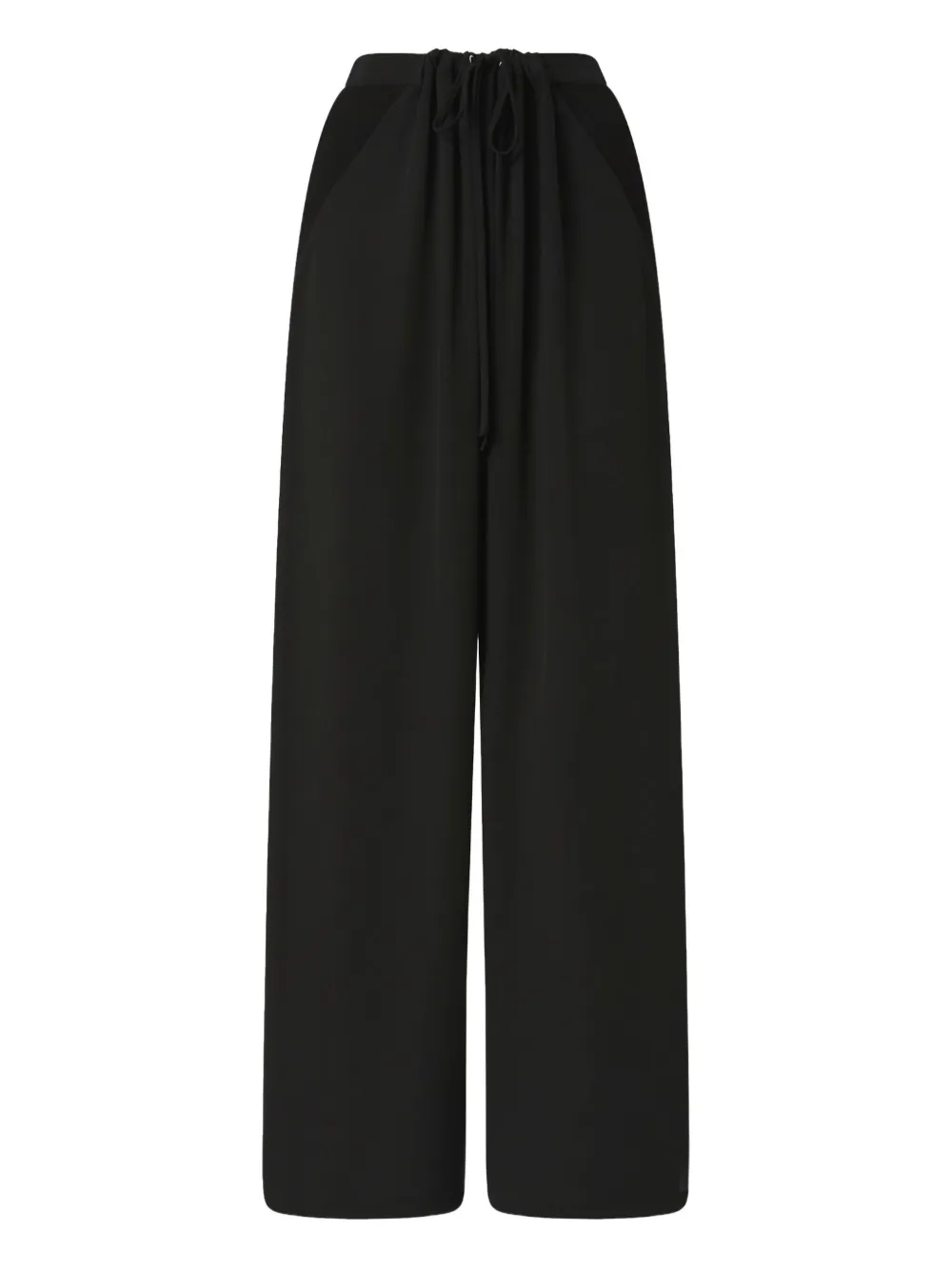 Pinko Wide-leg Trousers With Elastic Waist In Black