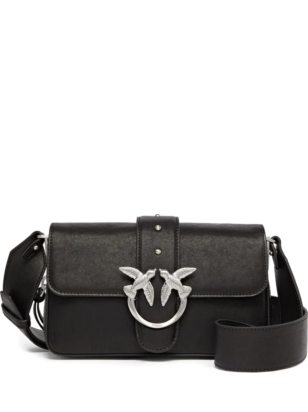 Pinko Mini Love One Cross Body Bag In Black