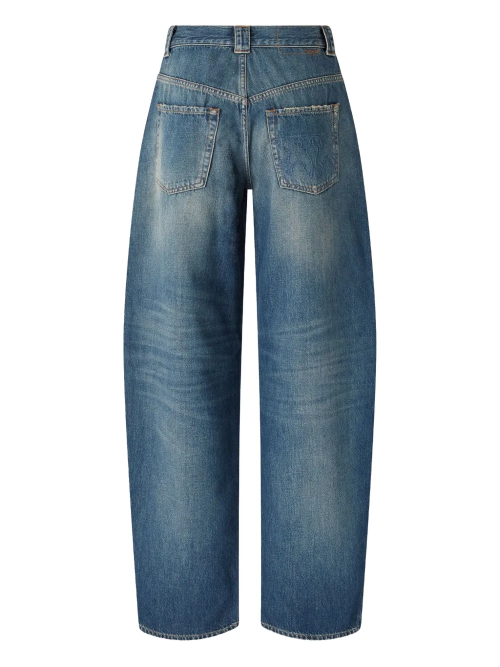 PINKO Jeans met gescheurd detail - Blauw