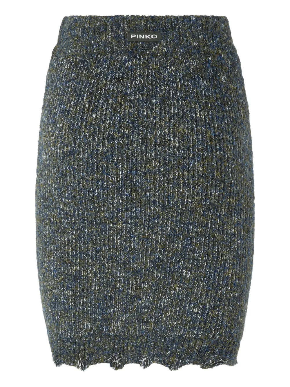 PINKO cable-knit embellished skirt - Groen