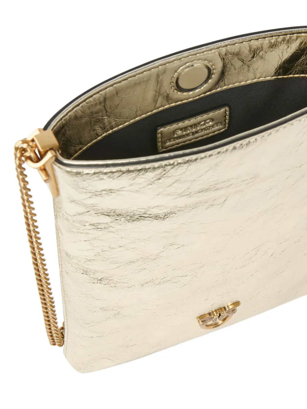 PINKO Mini-clutch met metallic-effect Geel