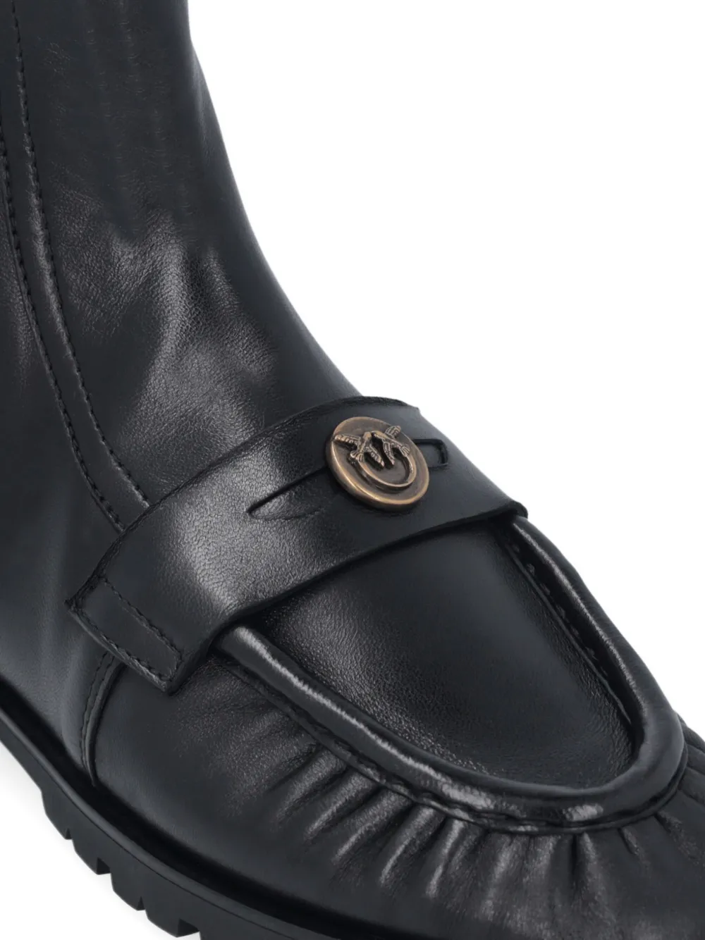 PINKO Nora laarzen met geplooid detail Zwart