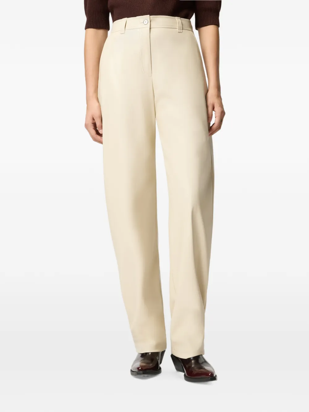 PINKO Broek met riemlussen Beige