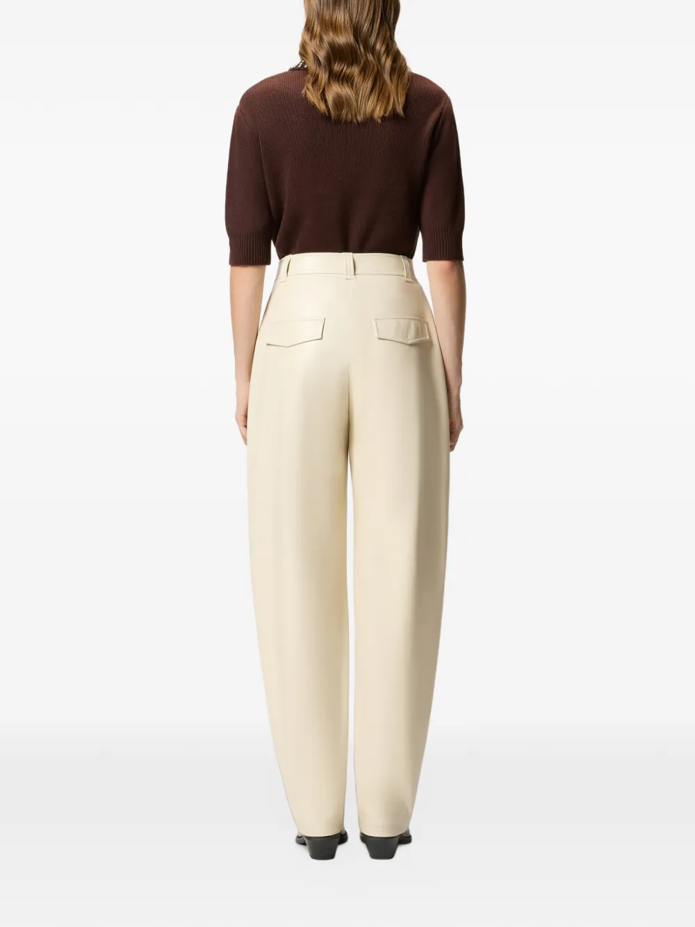 PINKO Broek met riemlussen Beige