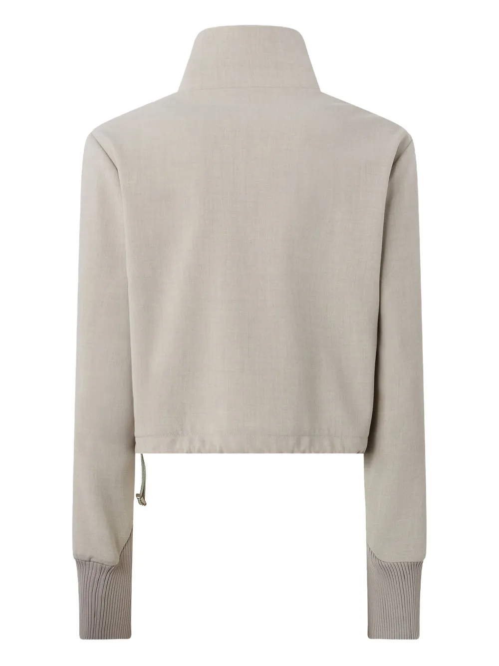 PINKO zip-fastening ribbed-cuff jacket Beige