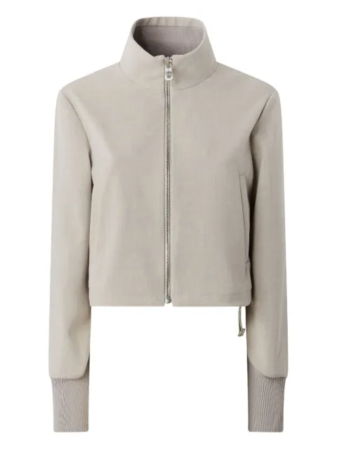 PINKO zip-fastening ribbed-cuff jacket