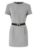 PINKO belted short-sleeve mini dress - Grey
