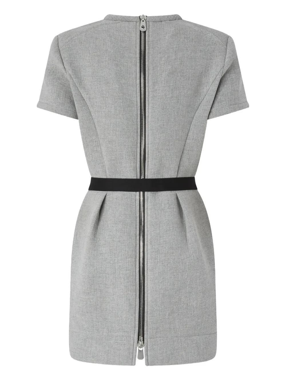 PINKO belted short-sleeve mini dress Grijs