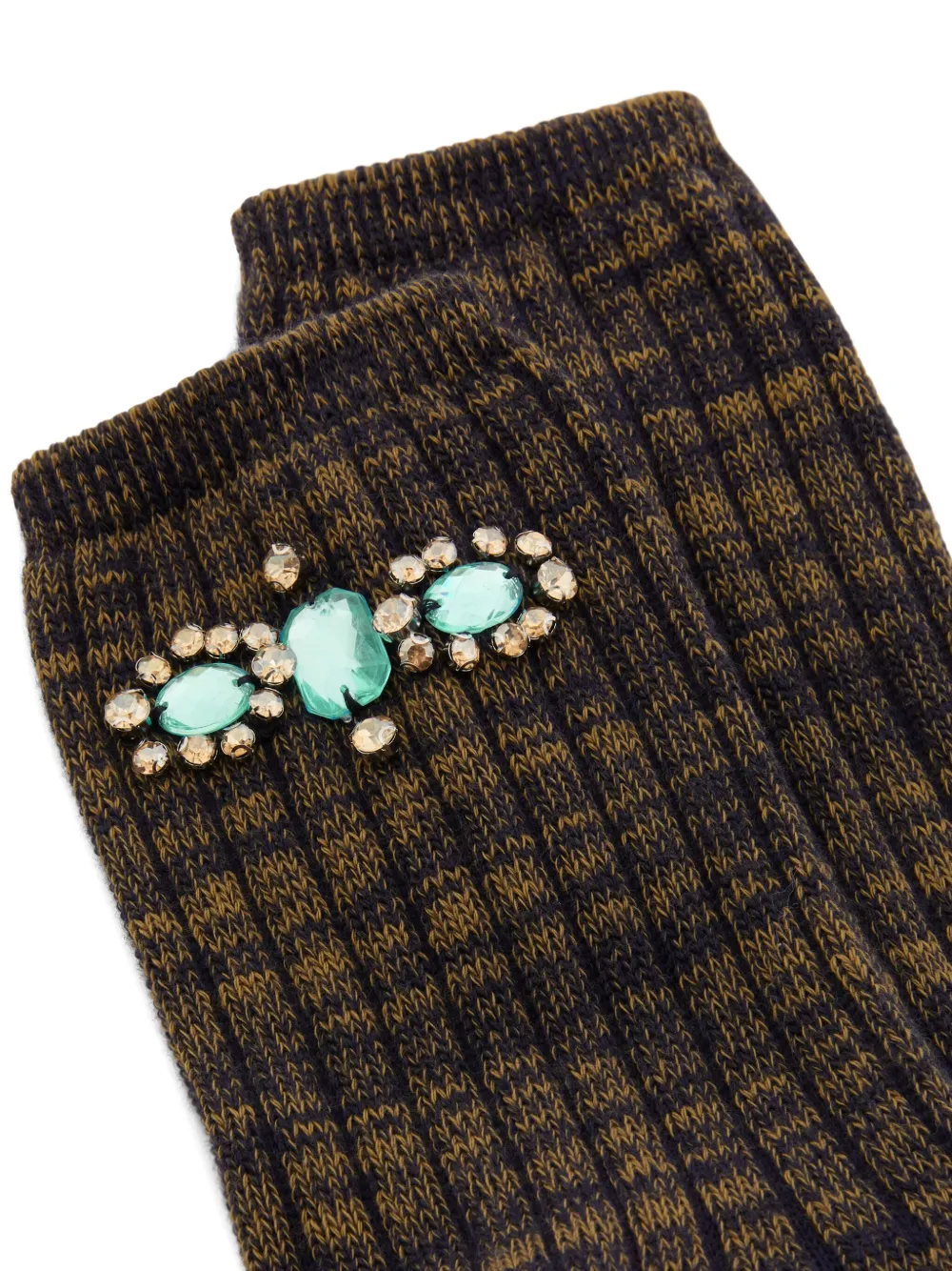PINKO Geribbelde sokken verfraaid met sieraden Grijs