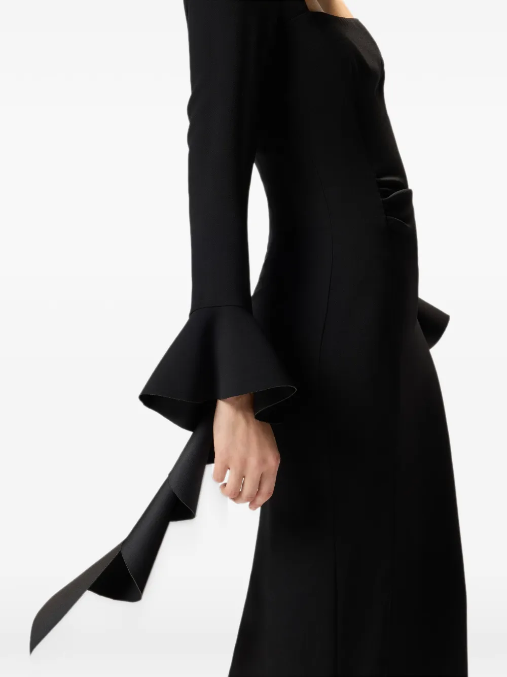 PINKO Formina midi-jurk met vierkante hals Zwart