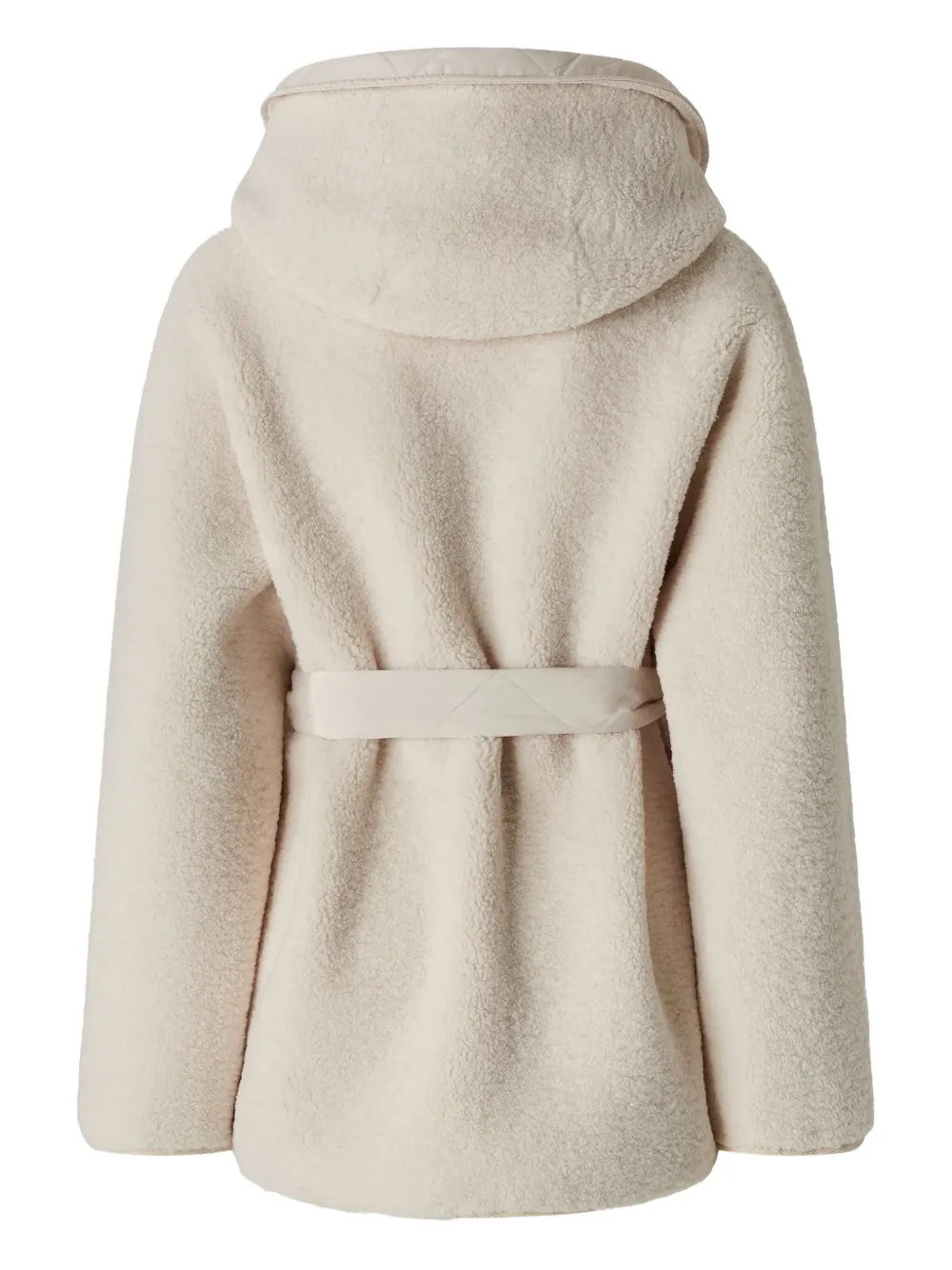 PINKO Jas met capuchon en ceintuur Beige