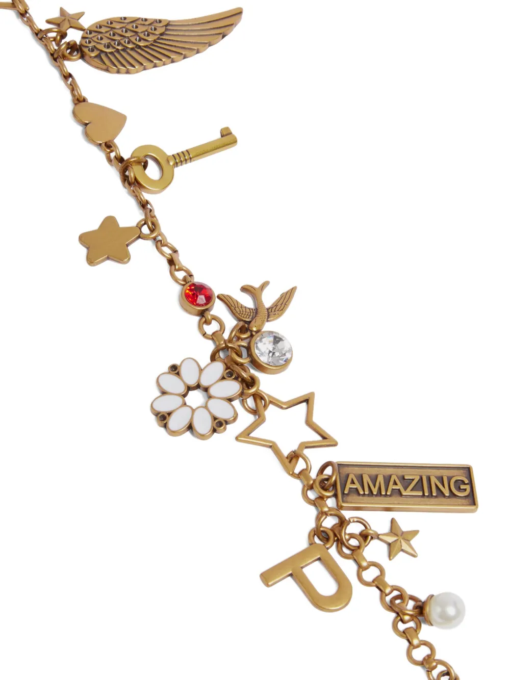 PINKO charm-embellished chain Geel