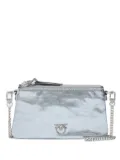 PINKO metallic double-zip cross body bag - Blue