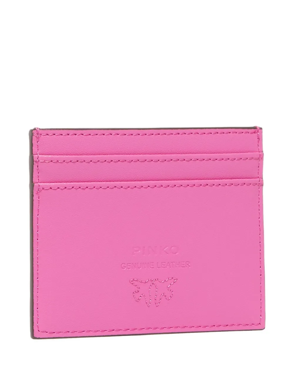 PINKO Love Birds leren pasjeshouder - Roze