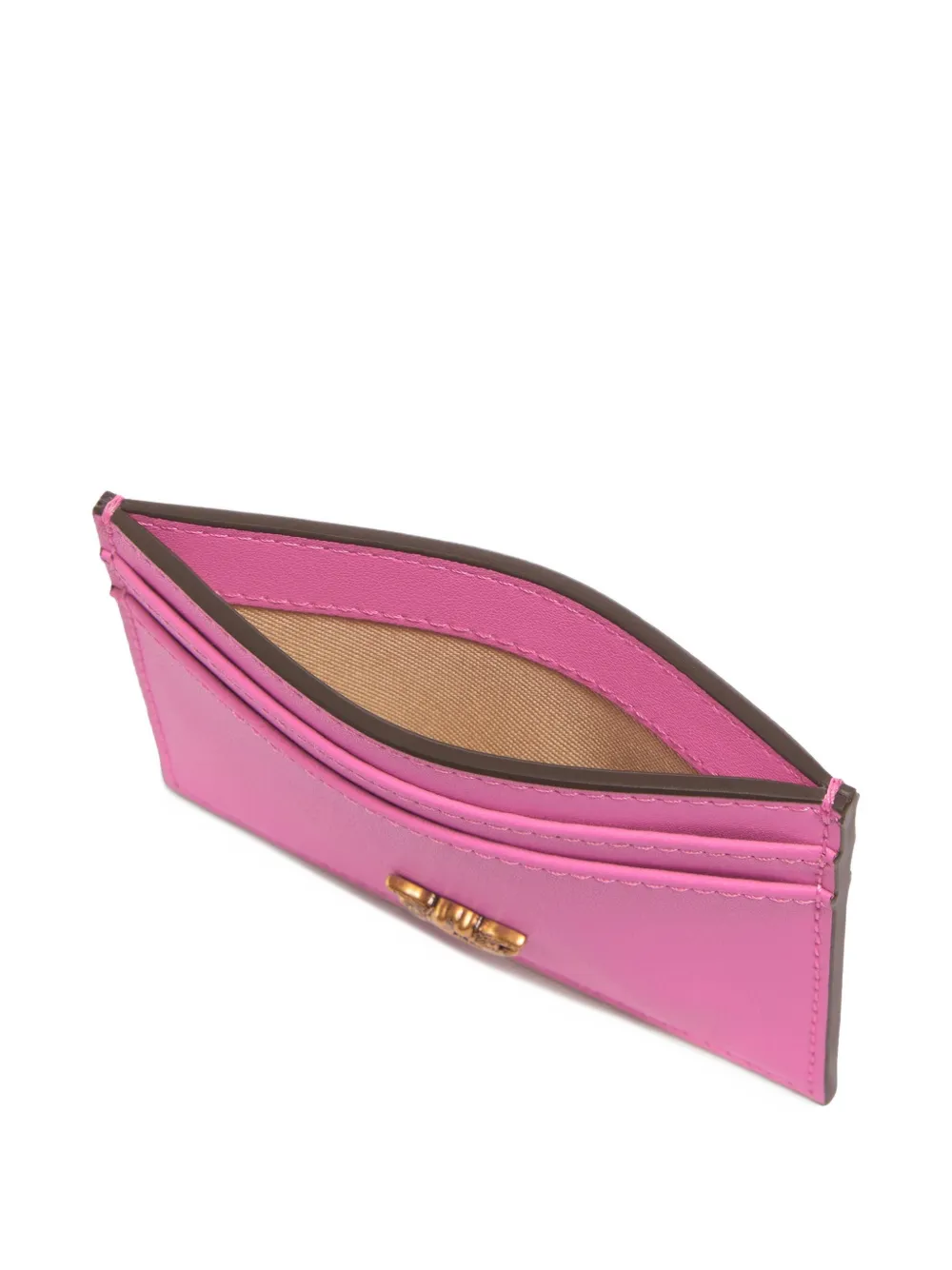 PINKO Love Birds leren pasjeshouder Roze