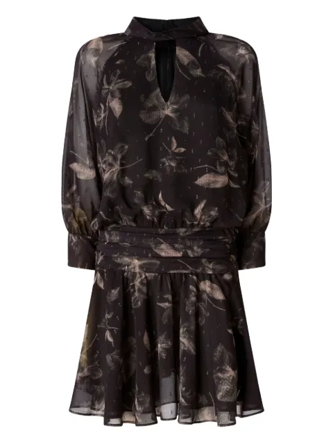 PINKO Gerafftes Kleid mit Blumen-Print