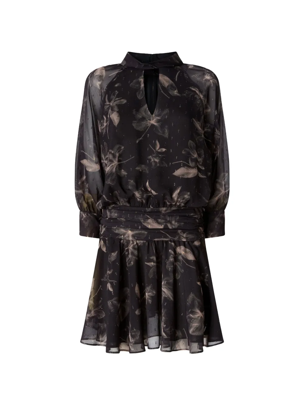 PINKO Mini-jurk met bloemenprint Zwart