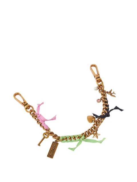 PINKO chain-link ribbon keyring