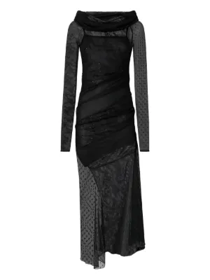open lace back dress PINKO, Bustier-Effect Midi Dress, Beetroot, XXS