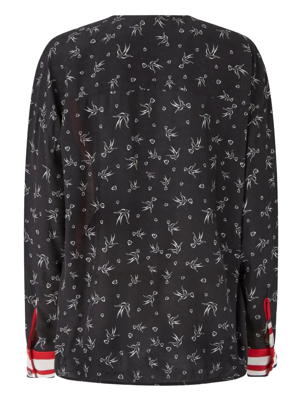 PINKO Gestreepte top met print - Zwart