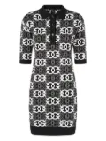 PINKO logo-print polo-neck day dress - Black