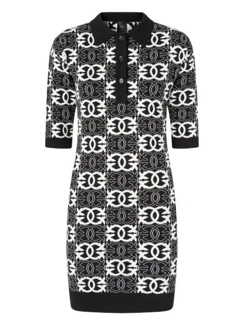 PINKO logo-print polo-neck day dress