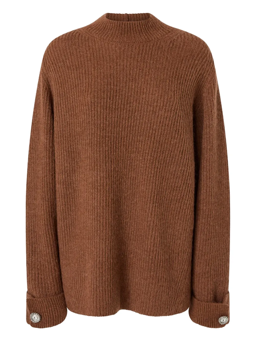 PINKO ribbed-cuff panelled sweater Bruin