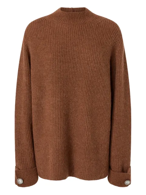 PINKO ribbed-cuff panelled sweater 