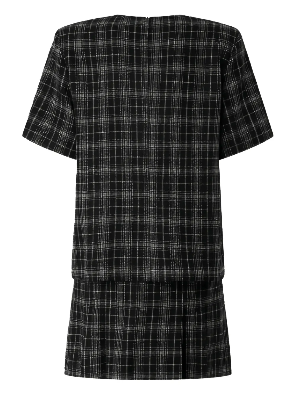 PINKO check buckle dress - ZC8 MULTI.NERO/BEIGE