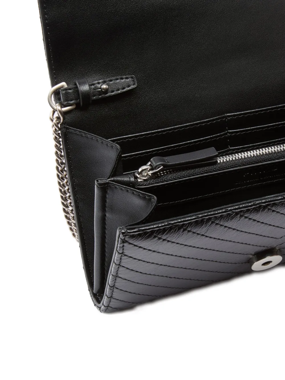 Pinko Love Bag One Small Crossbody Bag In Leather In Black
