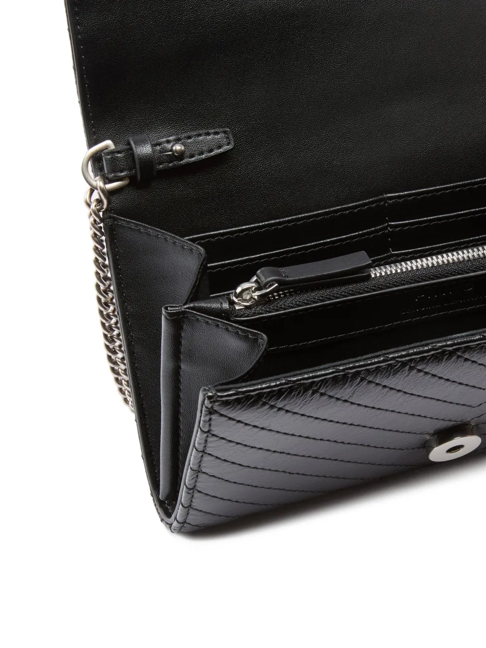 PINKO Gewatteerde crossbodytas met chevron detail Zwart