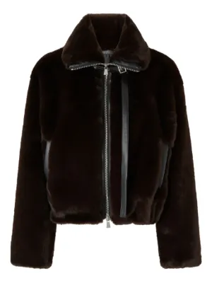 【美品】ピンコ　PINKO　フーデッドファージャケット　パーカー　黒　38 美品】ピンコ PINKO フーデッドファージャケット パーカー 黒 38