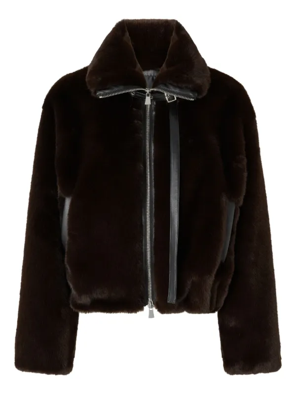 ジャケット PINKO Woman Jacket Brown 104852A2EK C82 PINKO zip-up Bomber Jacket | Brown | FARFETCH PT