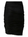 PINKO sequin-embellished lace fitted skirt - Black