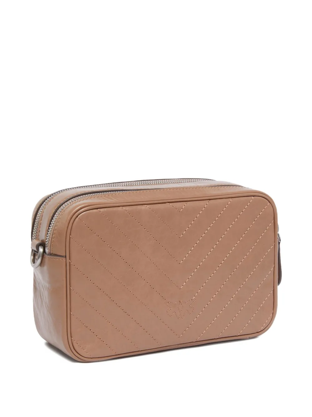 PINKO Chevron gewatteerde leren tas Beige