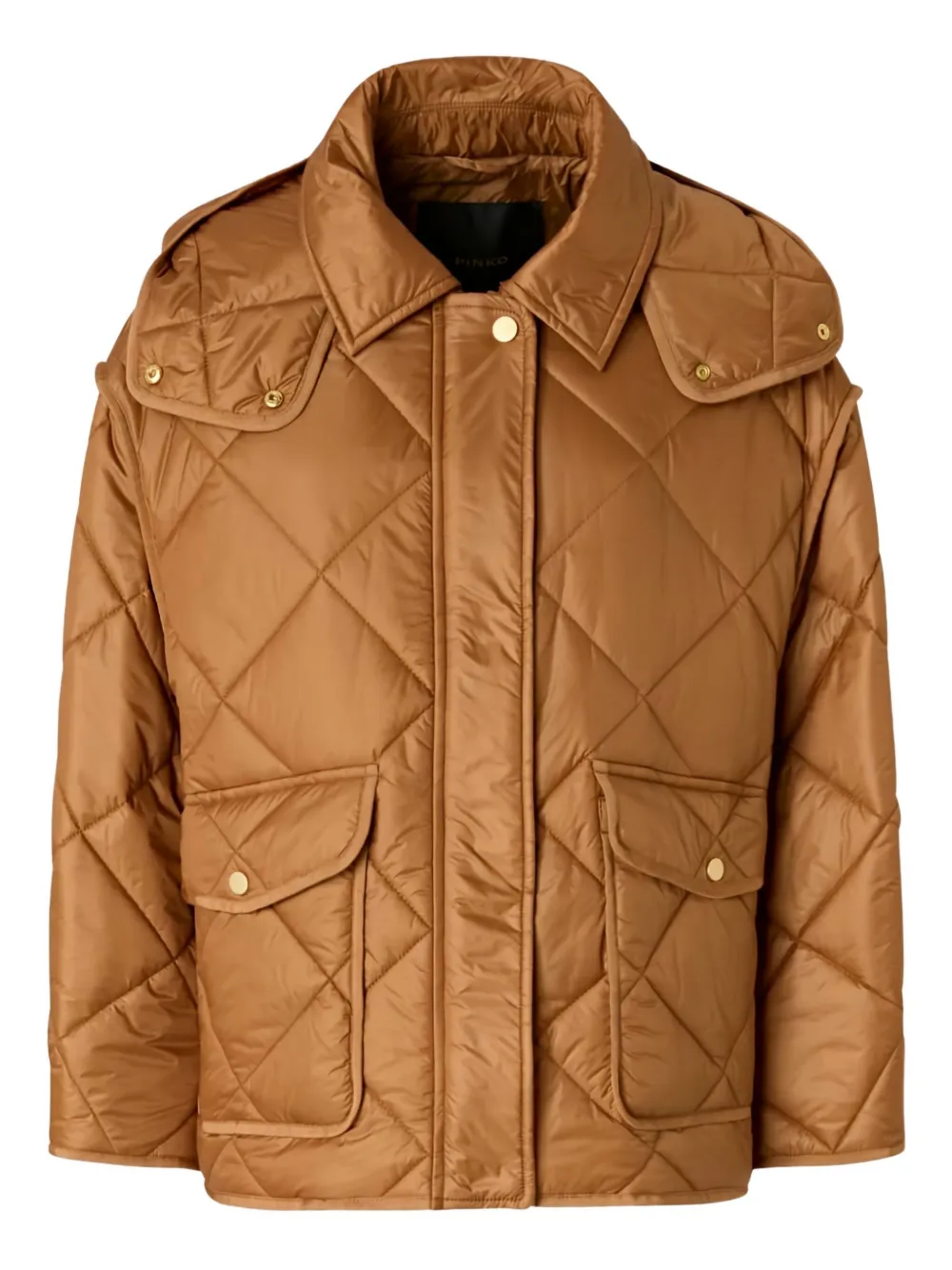 PINKO quilted hooded jacket | Brown | Image 1